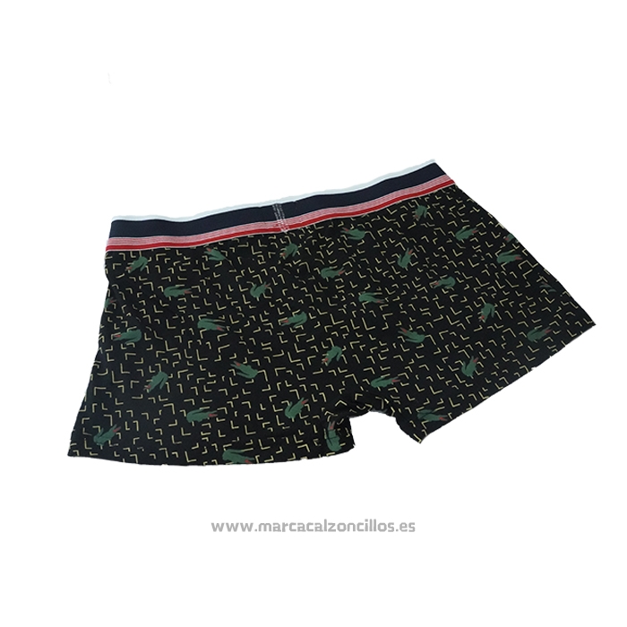 Boxer Lacoste Hombre Prints Colors Negro Verde